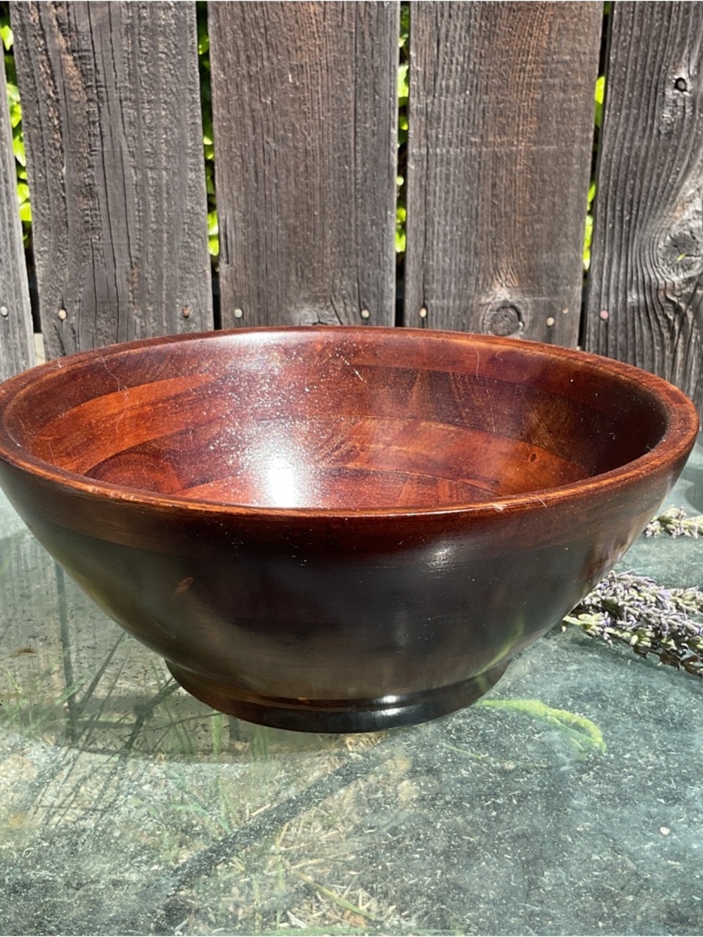 Mountain Woods Artisan Crafted Cherry Finish Hardwood Bowl 10”